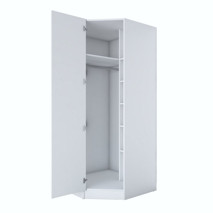 Hanah Home Armario Blanco con Estanterías BA140 - 4082 Hanah Home Armario Blanco con Estanterías BA140 - 4082